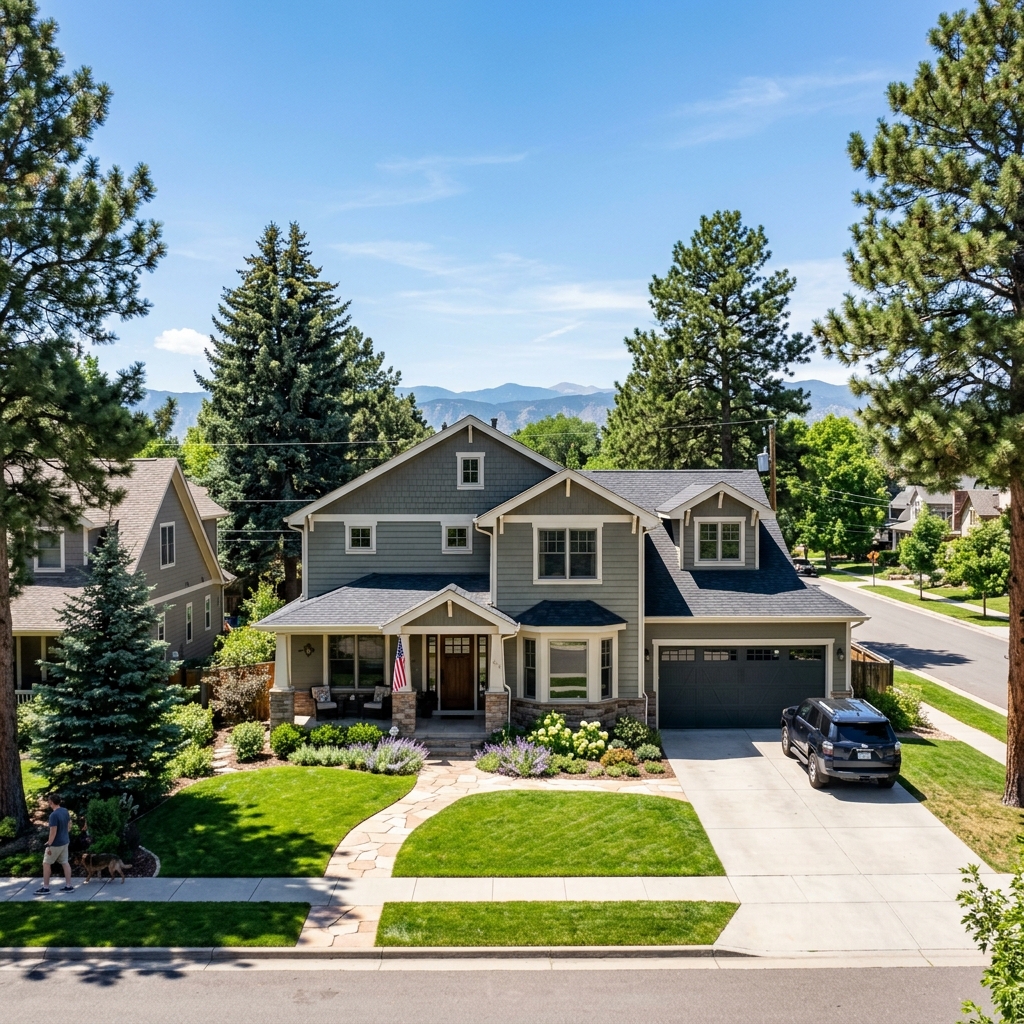 Neighborhood houses in Denver, CO